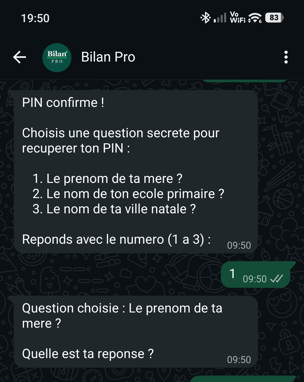 Question secrète